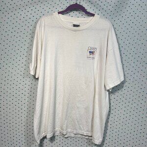 Chaps Ralph Lauren Off-White Vintage Short Sleeve Crewneck T-Shirt